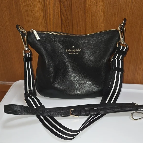 Kate Spade Black Pebbled Leather Crossbody with 2 Different Straps - Picture 16 of 16